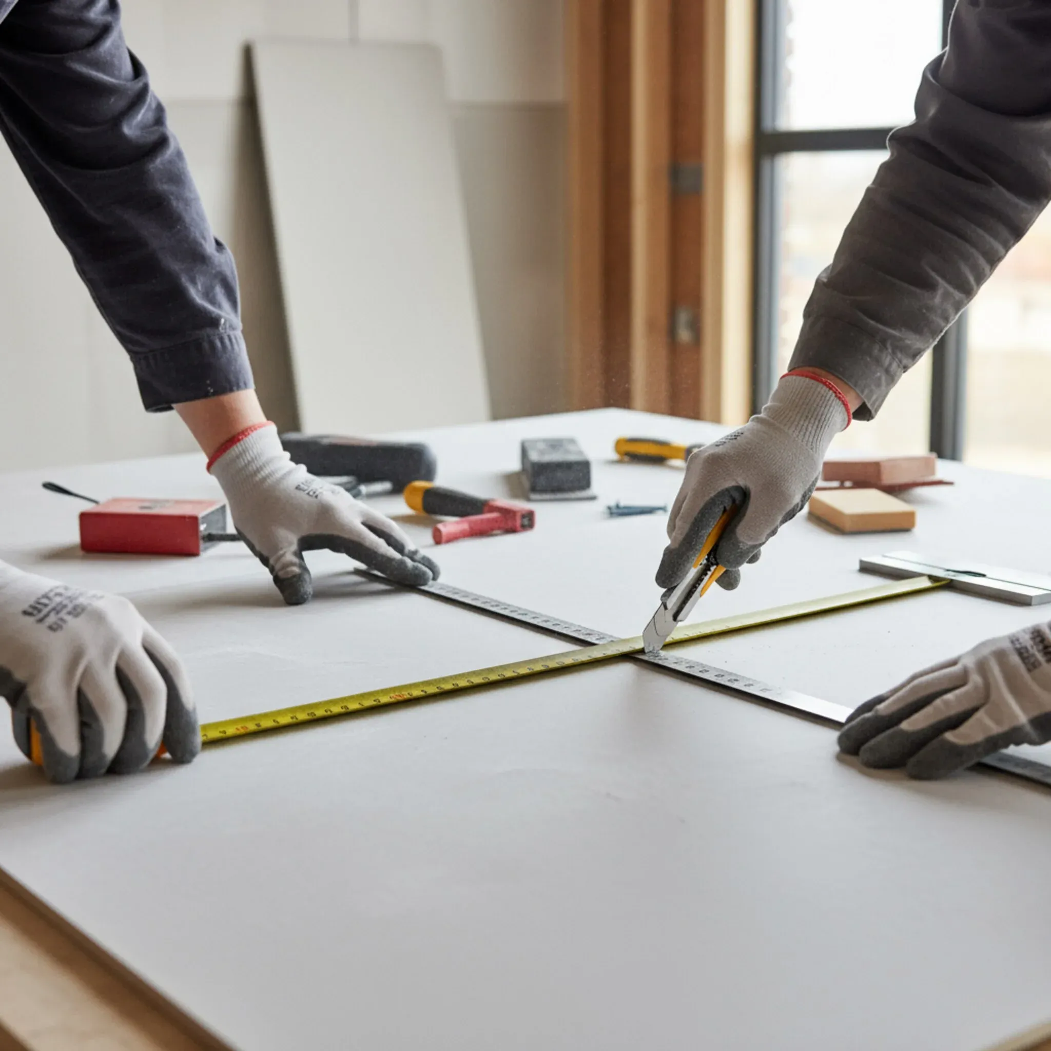 Proceso de instalación de Pladur - Detalle profesional