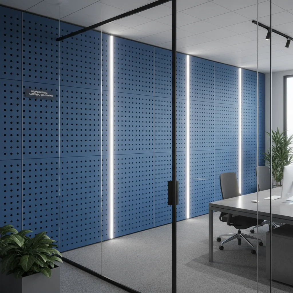 Placa pladur acústica azul